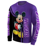 northwestern wildcats mickey mouse purple black hoodie best selling
