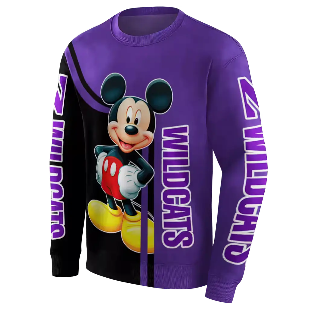 northwestern wildcats mickey mouse purple black hoodie new arrival northwestern wildcats mickey mouse purple black hoodie new arrival