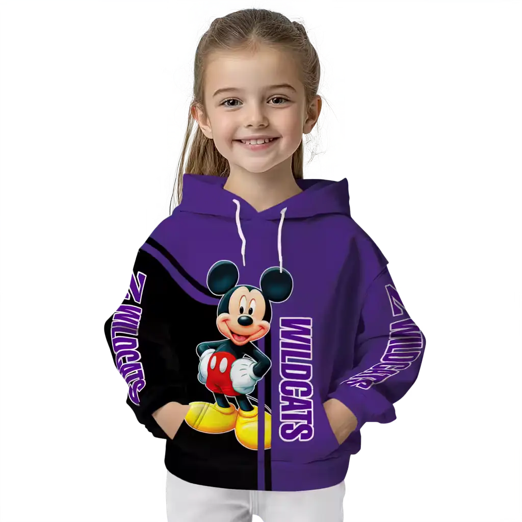 northwestern wildcats mickey mouse purple black hoodie top rated northwestern wildcats mickey mouse purple black hoodie top rated