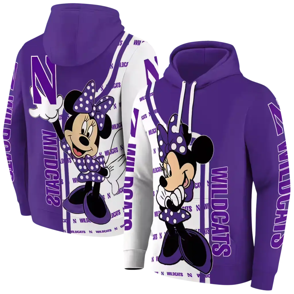 northwestern wildcats minnie mouse purple hoodie fashion forward northwestern wildcats minnie mouse purple hoodie fashion forward