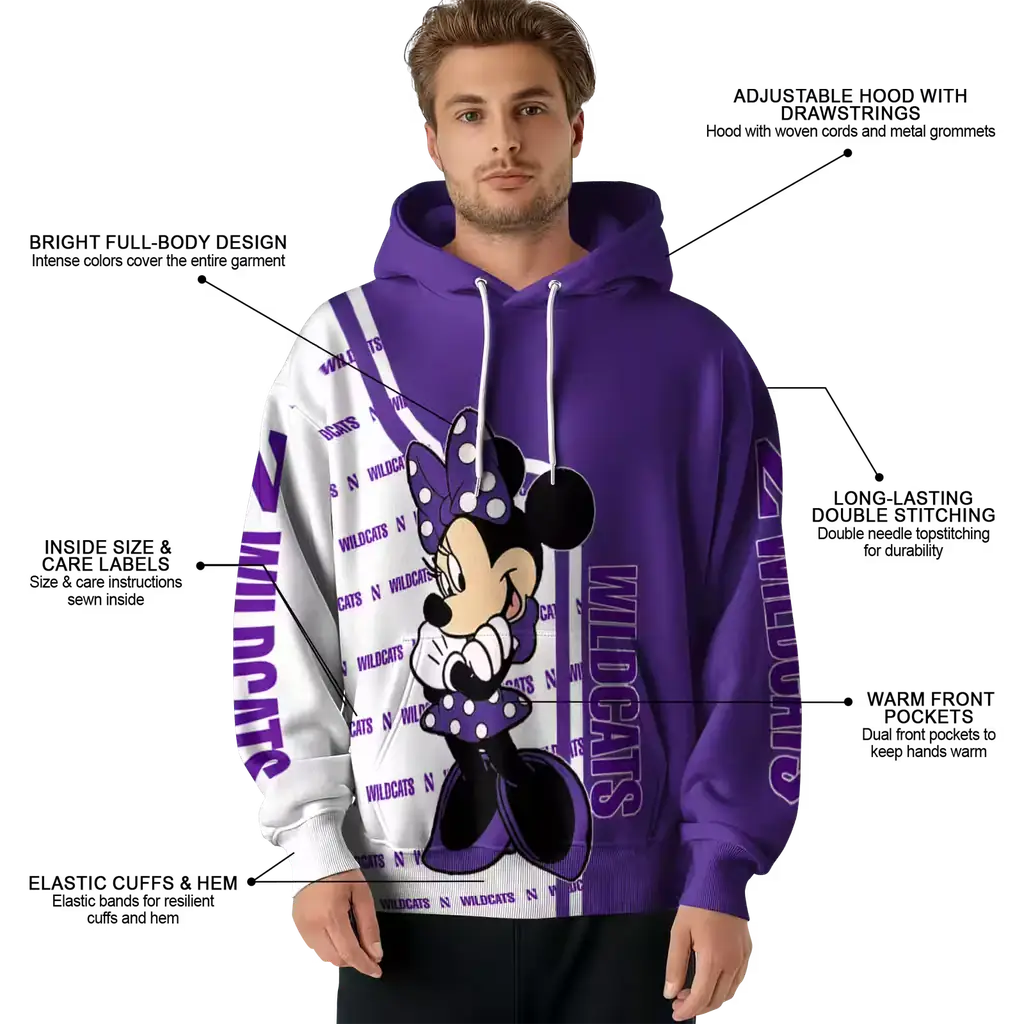 northwestern wildcats minnie mouse purple hoodie latest model northwestern wildcats minnie mouse purple hoodie latest model