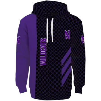 northwestern wildcats monogram pattern purple hoodie best selling