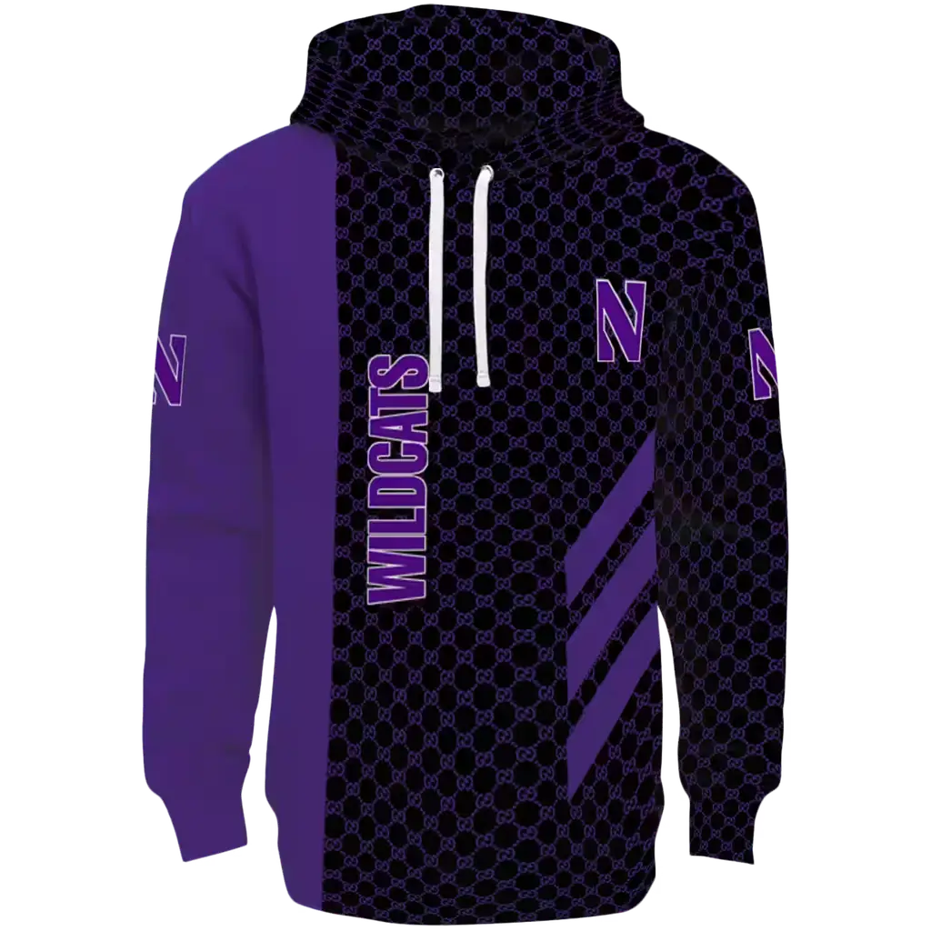 northwestern wildcats monogram pattern purple hoodie best selling northwestern wildcats monogram pattern purple hoodie best selling