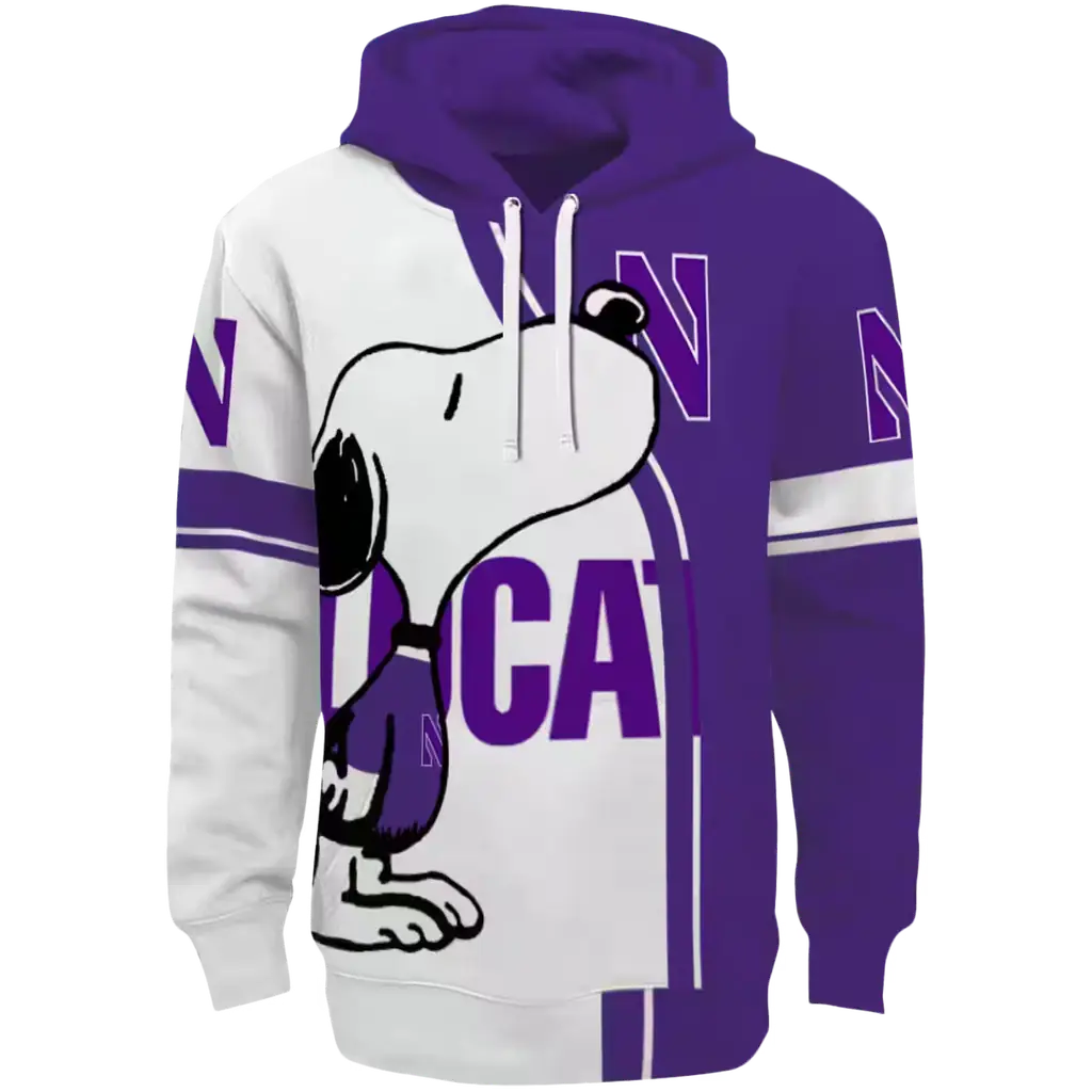 northwestern wildcats playful snoopy purple hoodie best selling northwestern wildcats playful snoopy purple hoodie best selling