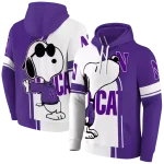 northwestern wildcats playful snoopy purple hoodie best selling
