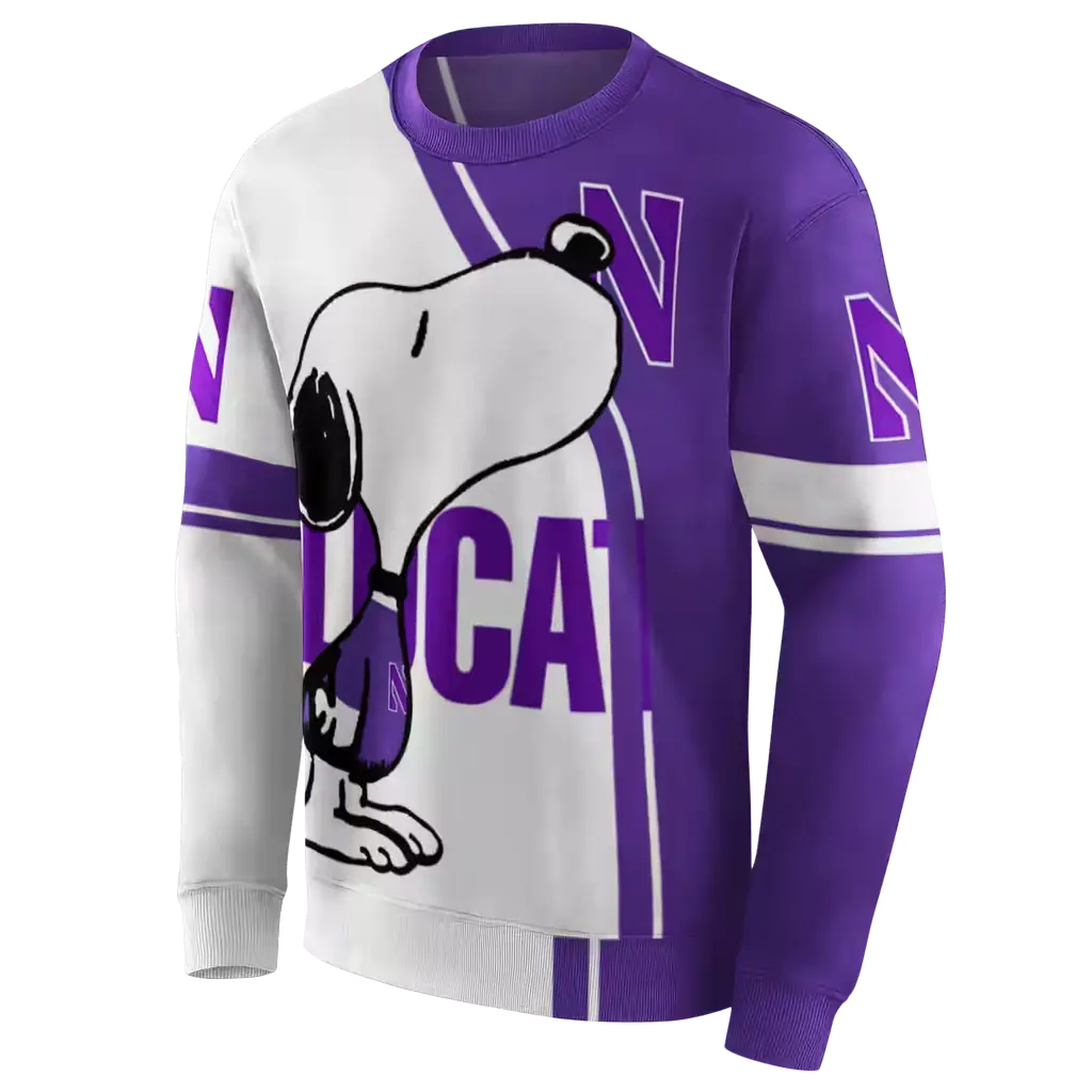 northwestern wildcats playful snoopy purple hoodie new arrival northwestern wildcats playful snoopy purple hoodie new arrival