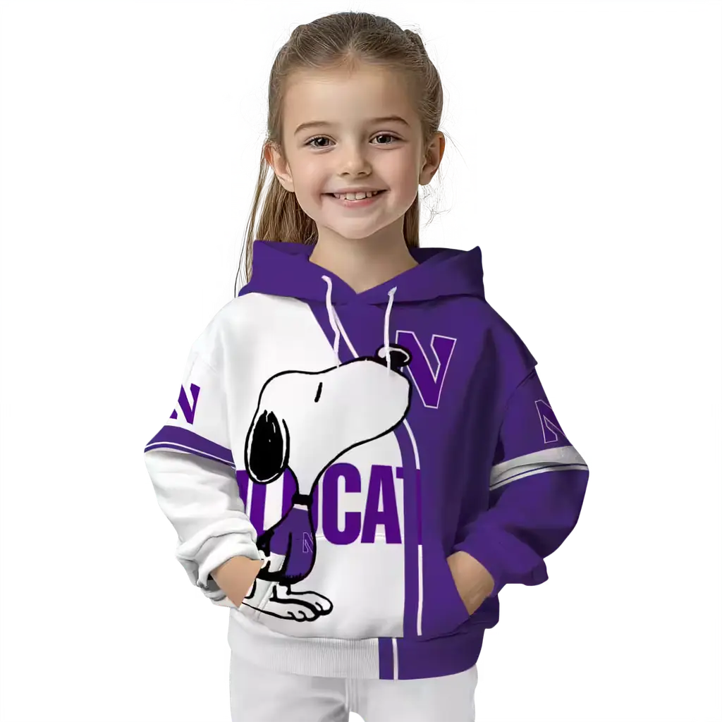 northwestern wildcats playful snoopy purple hoodie top rated northwestern wildcats playful snoopy purple hoodie top rated