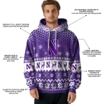 northwestern wildcats reindeer motif purple hoodie best selling