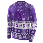 northwestern wildcats reindeer motif purple hoodie best selling