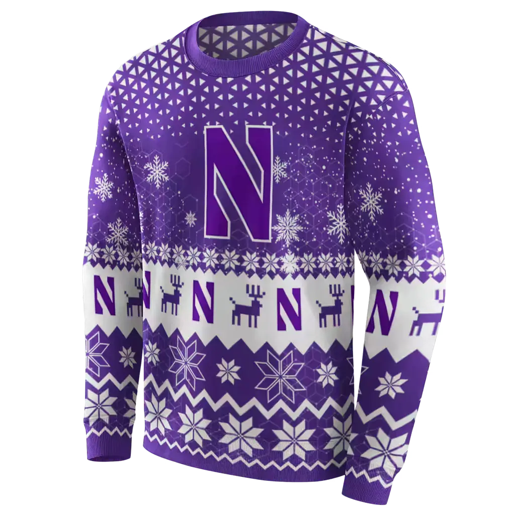 northwestern wildcats reindeer motif purple hoodie new arrival northwestern wildcats reindeer motif purple hoodie new arrival