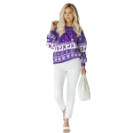 northwestern wildcats reindeer motif purple hoodie best selling
