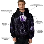 northwestern wildcats skull artwork purple black hoodie best selling