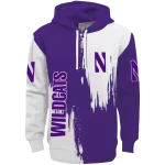 northwestern wildcats splatter effect purple hoodie best selling