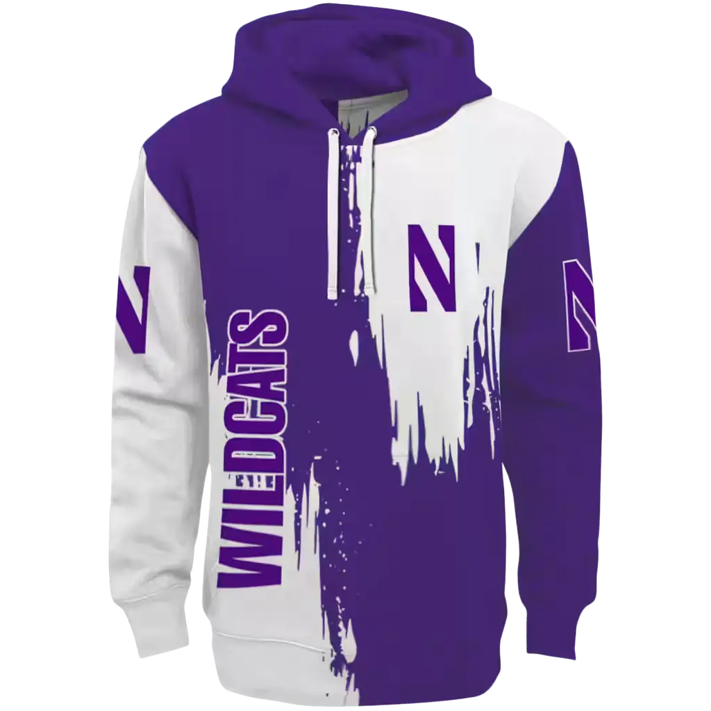 northwestern wildcats splatter effect purple hoodie best selling northwestern wildcats splatter effect purple hoodie best selling