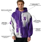 northwestern wildcats splatter effect purple hoodie best selling