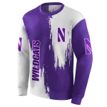northwestern wildcats splatter effect purple hoodie best selling