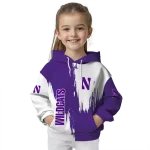 northwestern wildcats splatter effect purple hoodie best selling