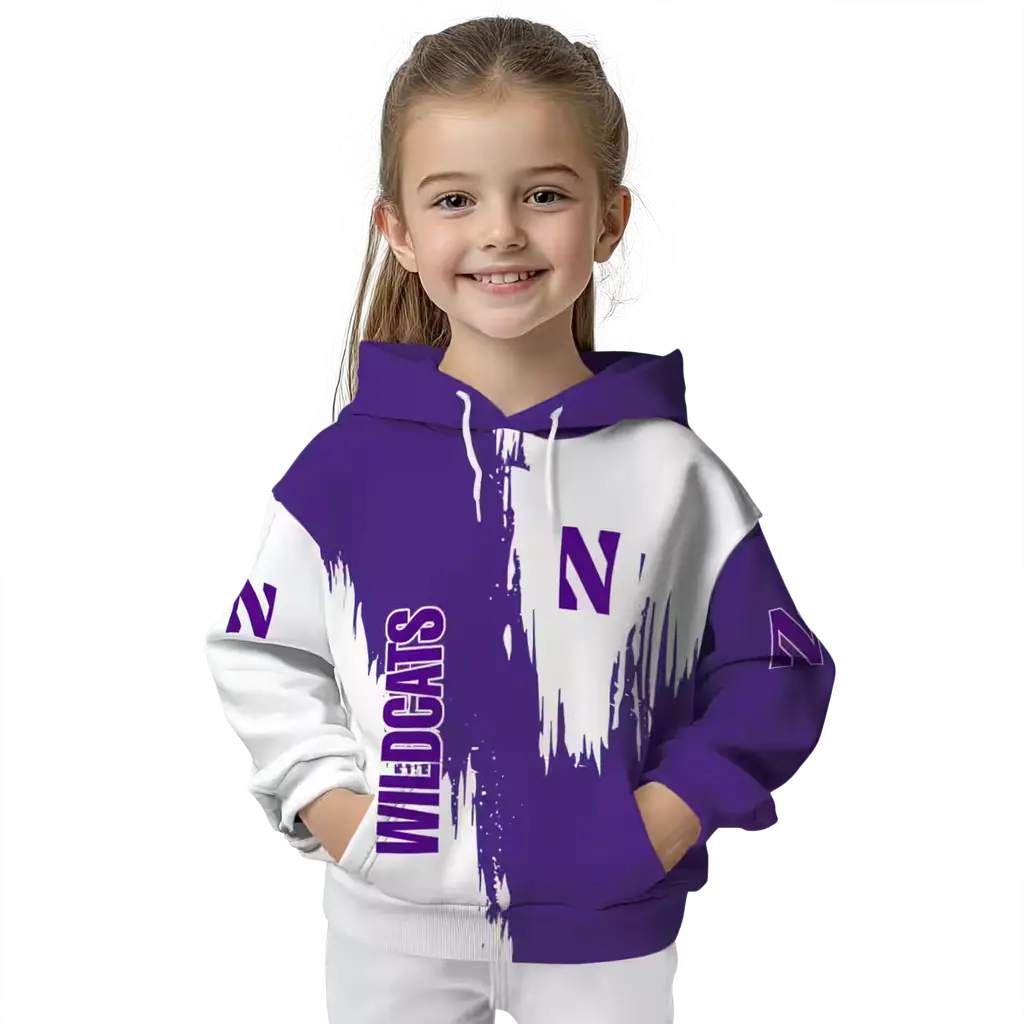 northwestern wildcats splatter effect purple hoodie top rated northwestern wildcats splatter effect purple hoodie top rated