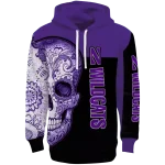 northwestern wildcats sugar skull purple black hoodie best selling