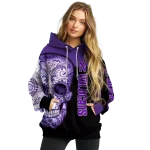 northwestern wildcats sugar skull purple black hoodie best selling