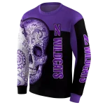 northwestern wildcats sugar skull purple black hoodie best selling