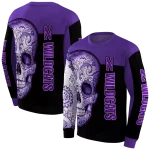 northwestern wildcats sugar skull purple black hoodie best selling