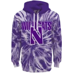 northwestern wildcats tie dye pattern purple hoodie best selling