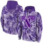 northwestern wildcats tie dye pattern purple hoodie best selling