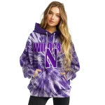 northwestern wildcats tie dye pattern purple hoodie best selling