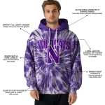 northwestern wildcats tie dye pattern purple hoodie best selling