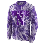 northwestern wildcats tie dye pattern purple hoodie best selling