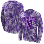 northwestern wildcats tie dye pattern purple hoodie best selling