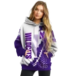 northwestern wildcats triangular pattern purple white hoodie best selling