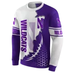 northwestern wildcats triangular pattern purple white hoodie best selling