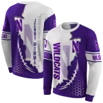 northwestern wildcats triangular pattern purple white hoodie best selling