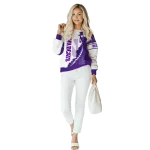 northwestern wildcats triangular pattern purple white hoodie best selling