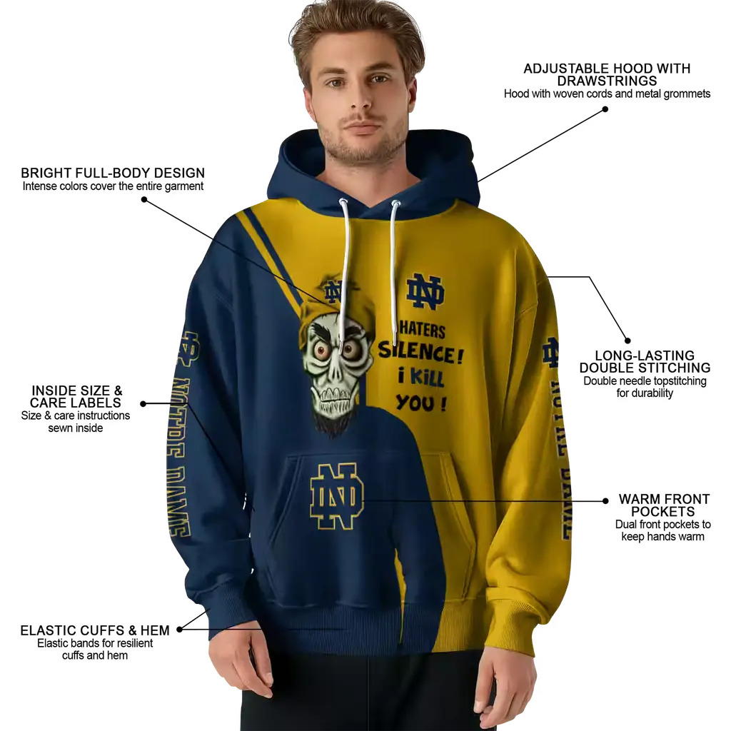 notre dame fighting irish achmed skull navy hoodie latest model notre dame fighting irish achmed skull navy hoodie latest model