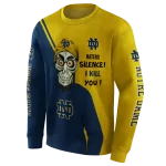 notre dame fighting irish achmed skull navy hoodie best selling