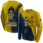 notre dame fighting irish achmed skull navy hoodie best selling