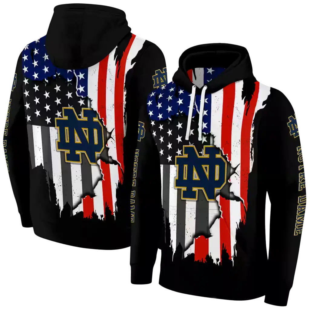 notre dame fighting irish american pride black hoodie fashion forward notre dame fighting irish american pride black hoodie fashion forward
