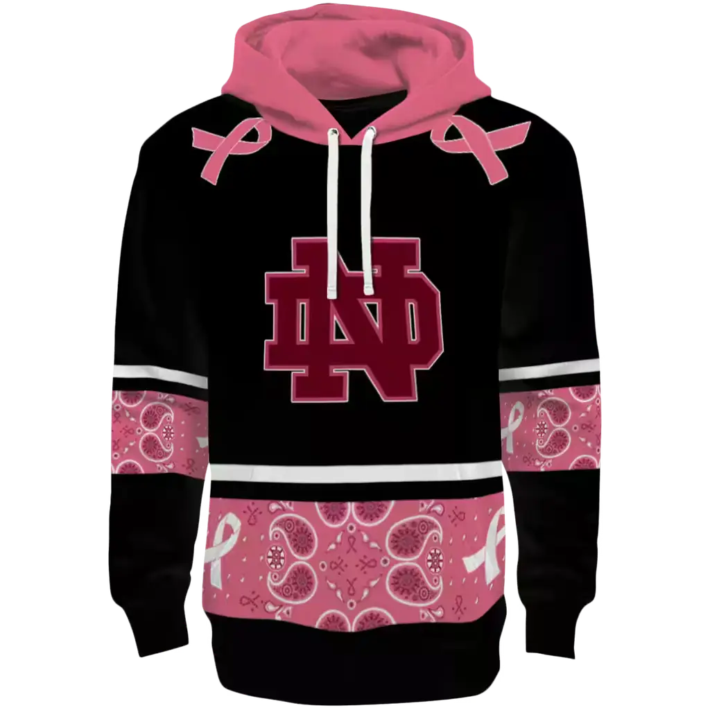 notre dame fighting irish awareness ribbon black pink hoodie best selling notre dame fighting irish awareness ribbon black pink hoodie best selling