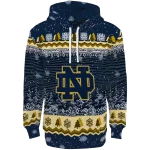 notre dame fighting irish christmas trees navy hoodie best selling
