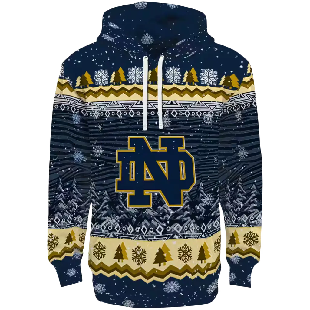 notre dame fighting irish christmas trees navy hoodie best selling notre dame fighting irish christmas trees navy hoodie best selling