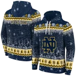 notre dame fighting irish christmas trees navy hoodie best selling