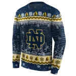 notre dame fighting irish christmas trees navy hoodie best selling