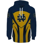 notre dame fighting irish concentric lines navy black hoodie best selling