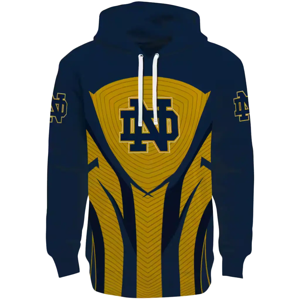 notre dame fighting irish concentric lines navy black hoodie best selling notre dame fighting irish concentric lines navy black hoodie best selling