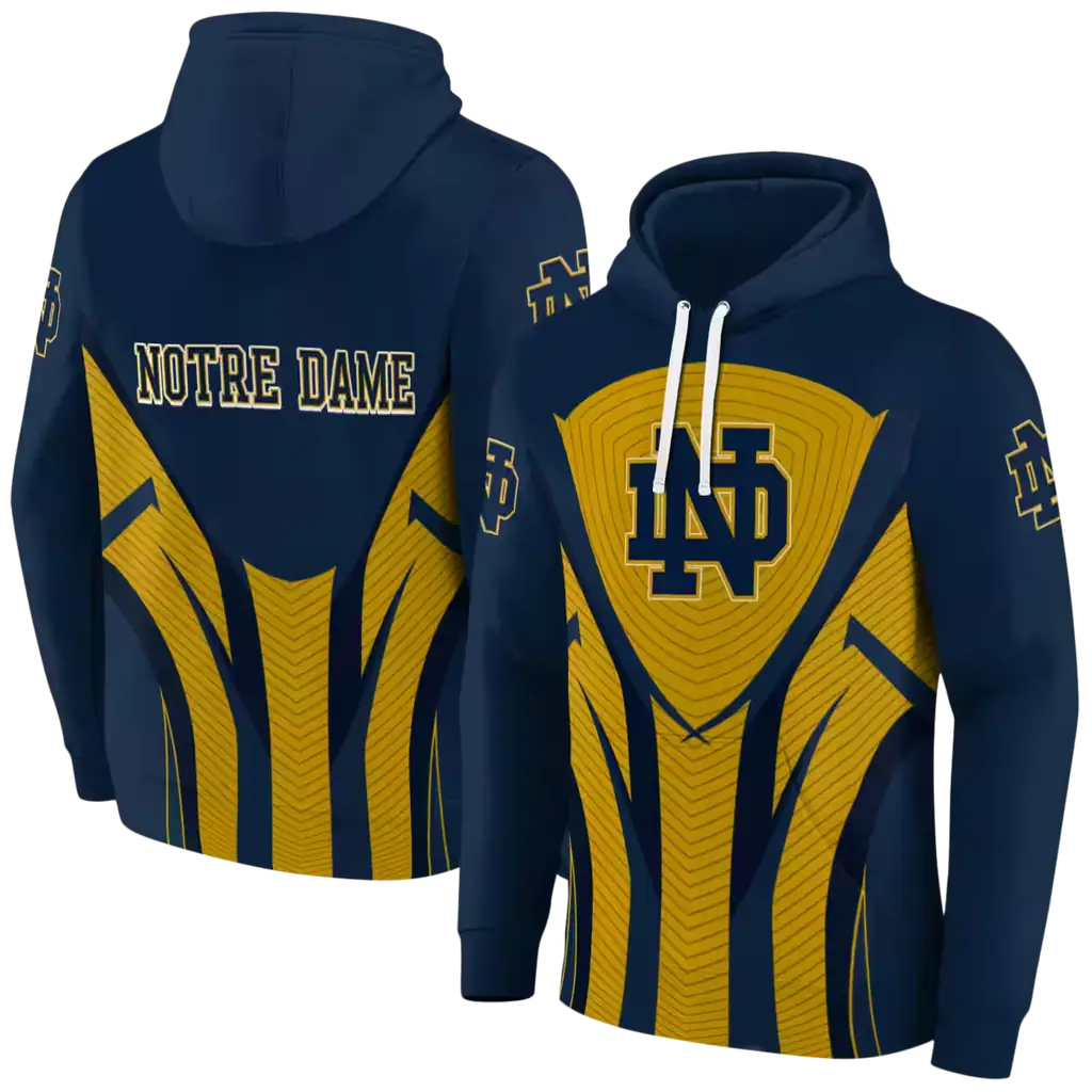 notre dame fighting irish concentric lines navy black hoodie fashion forward notre dame fighting irish concentric lines navy black hoodie fashion forward