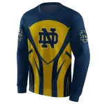 notre dame fighting irish concentric lines navy black hoodie best selling