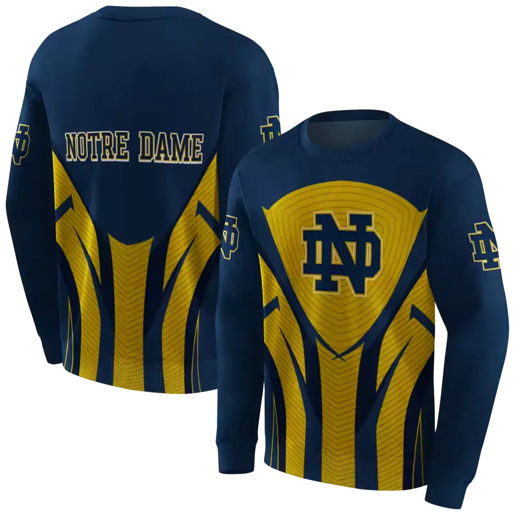 notre dame fighting irish concentric lines navy black hoodie premium grade notre dame fighting irish concentric lines navy black hoodie premium grade